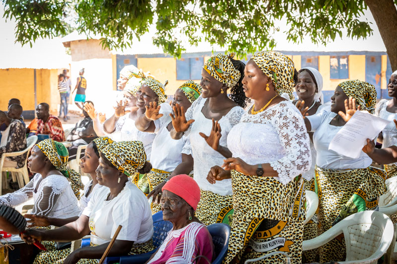Nigerian choir singing during a worship service